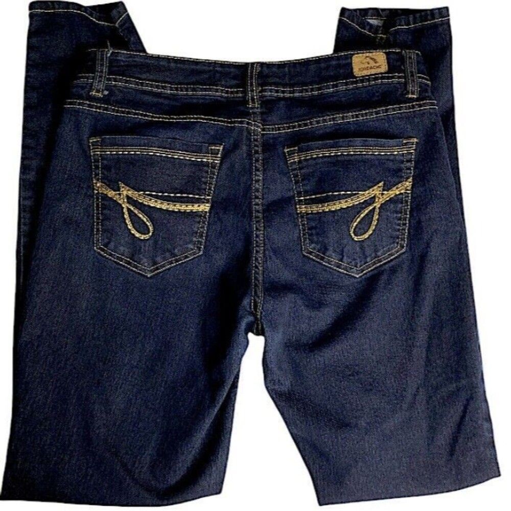 Y2k Vintage Jordache Womens 10 Jeans Embroidered Dark Wash Straight Skinny